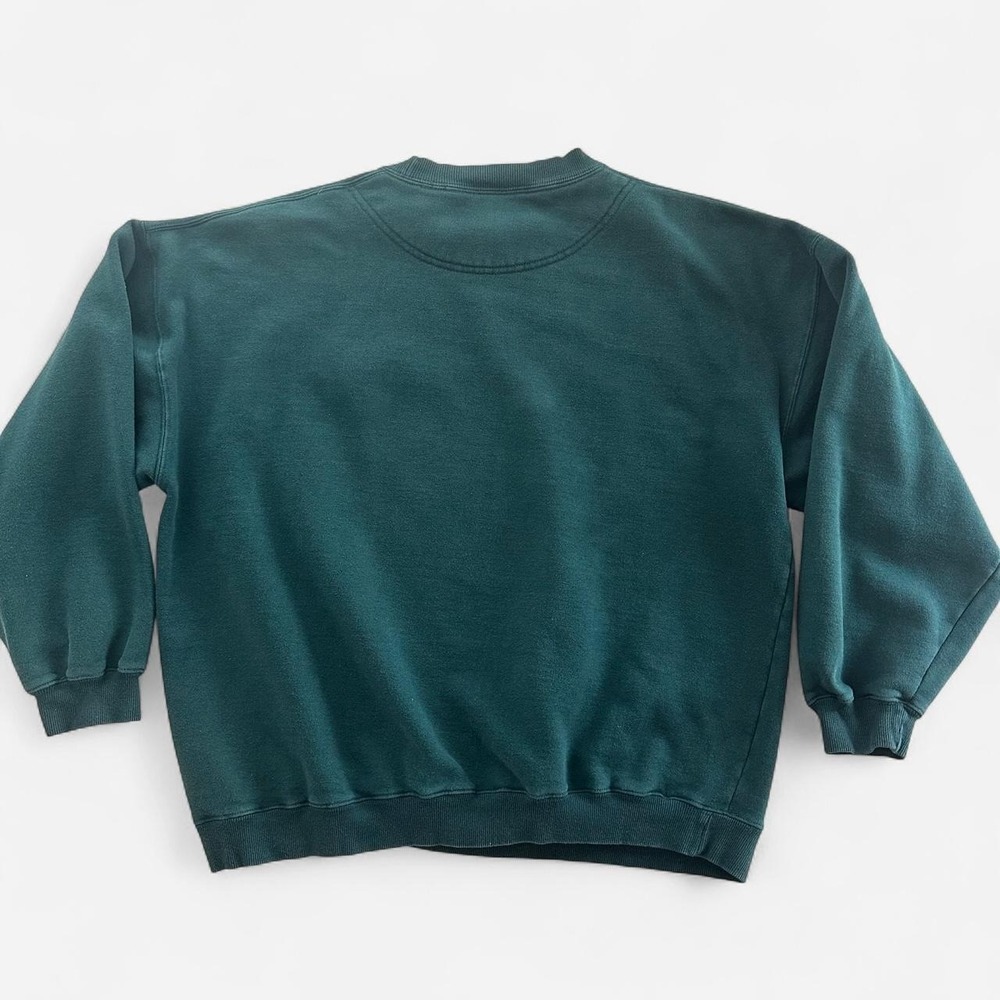 Vintage Big Dogs Crewneck Sweatshirt Forest Green Embroidered XL Mens Pullover - Picture 4 of 7